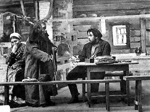 Никита. Да какая погибель? Ты докажь. Аким. Погибель-то, погибель, весь ты в погибели... Д. III. Явл. XV. «Власть тьмы». Гр. Л. Толстого. МХТ, 1902 г.