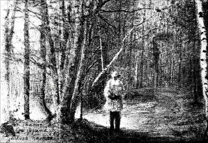 Место, где была зарыта «Зеленая палочка» и где похоронен Л. Н. Толстой. Толстая Софья Андреевна, 1910