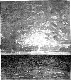 Море. Иллюстрация к роману Виктора Гюго «Труженики моря». Художник Франсуа Шифляр. Издание 1882 г.