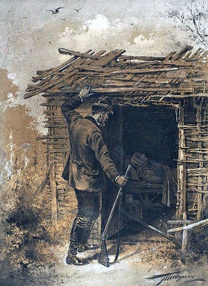 Иллюстрация к рассказу И. С. Тургенева «Живые мощи». Художник Табурин В. А. 1890-е.