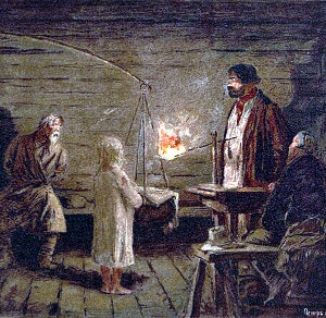 Иллюстрация (1891 г.) П.&nbsp;П.&nbsp;Соколова к рассказу И.&nbsp;С.&nbsp;Тургенева «Бирюк»