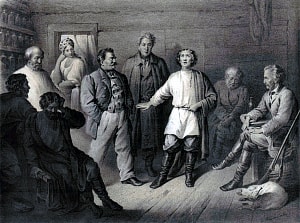 Иллюстрация к рассказу И. С. Тургенева «Певцы». С. Михайлов, 1880
