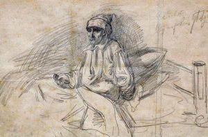 И. С. Тургенев (автор рисунка). Автоиллюстрация к рассказу «Гамлет Щигровского уезда». 1840-е гг.
