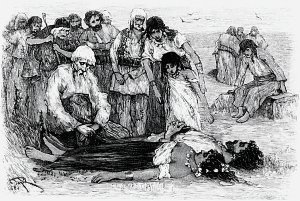 Иллюстрация к поэме А. С. Пушкина «Цыганы». М. В. Нестеров, 1888 год