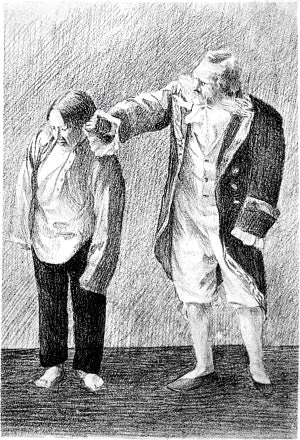 М. Брянцева. И. С. Тургенев, «Нахлебник». Дворецкий — К. А. Золотарев. Казачок — Д. А. Яркин. 1904 — 1917 гг.