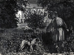 Иллюстрация Д. Н. Кардовского к рассказу И. С. Тургенева «Три встречи», 1909