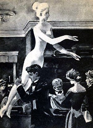 Рисунок к роману Герберта Уэллса «Киппс». Художник П. Караченцов, 1964