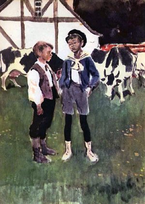 Книга вторая. Отрочество Эдварда-Альберта Тьюлера. Иллюстрация к роману Герберта Уэллса «Необходима осторожность». Художник П. Пинкисевич, 1964