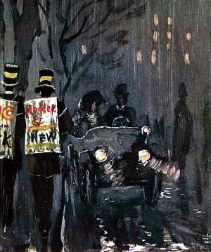 Иллюстрация к роману Герберта Уэллса «Тоно Бенге». Художник С. Бродский, 1964