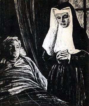Рисунок С. Бродского к роману Герберта Уэллса «Тоно Бенге», 1964 г.