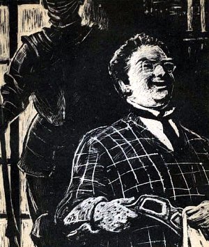 Рисунок к роману Г. Уэллса «Тоно Бенге». С. Бродский, 1964