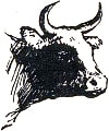 Концовка к рассказу К. Д. Ушинского «Бодливая корова». Художник Н. Петрова, 1959