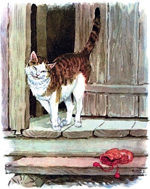 Кот Васька. Иллюстрация к рассказу К. Д. Ушинского «Васька». Художник Лаптев Алексей Михайлович, 1953