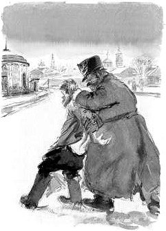 Иллюстрация к очерку Г. И. Успенского «Будка». Художник Пластов Аркадий Александрович, 1936