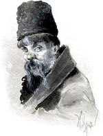 Голова. Иллюстрация к повести Н. В. Гоголя «Майская ночь, или утопленница». Художник Грабарь (Храбров) Игорь Эммануилович, 1894 г.