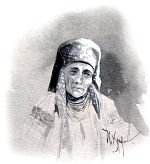 Свояченица головы. Иллюстрация к повести Н. В. Гоголя «Майская ночь, или утопленница». Художник Грабарь (Храбров) Игорь Эммануилович, 1894 г.