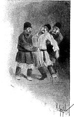 — Подавайте его! — закричал голова, схватив за руки приведенного пленника. Иллюстрация к повести Н. В. Гоголя «Майская ночь, или утопленница». Художник Грабарь (Храбров) Игорь Эммануилович, 1894 г.