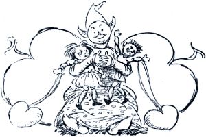 Акт IV. Сцена 5. Конец. Иллюстрация Хью Томсона (1910 г.) к комедии Уильяма Шекспира «Виндзорские насмешницы» (1597 г.)