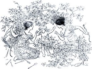 Конец. Иллюстрация Хью Томсона (1910 г.) к комедии Уильяма Шекспира «Виндзорские насмешницы» (1597 г.)