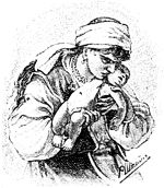 Панночка и дитя. Иллюстрация Р. Штейна к повести Гоголя «Вий»