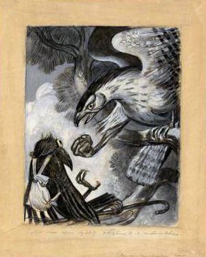Иллюстрация к сказке М. Е. Салтыкова-Щедрина «Ворон-челобитчик». Черемных Михаил Михайлович, 1939