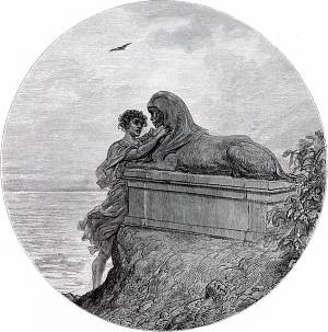 Конец. Иллюстрация к стихотворению Эдгара Аллана По «Ворон». Художник Гюстав Доре (1832-1883)