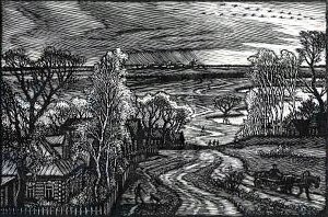 Иллюстрация Ф. Д. Константинова (1966) к стихотворению С. А. Есенина «Вот уж вечер. Роса...»
