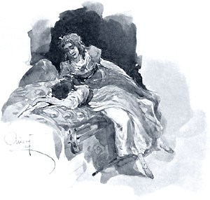 Соня и Наташа. Иллюстрация А. П. Апсита к роману Л. Н. Толстого «Война и мир»