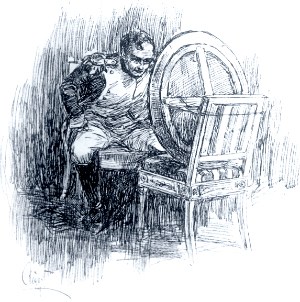 Наполеон с портретом сына. Иллюстрация А. П. Апсита к роману Л. Н. Толстого «Война и мир»