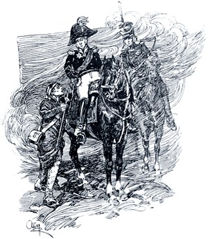 Долохов с трофеями. Иллюстрация А. П. Апсита к роману Л. Н. Толстого «Война и мир»