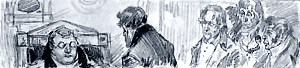 Пьер в Киеве. Иллюстрация А. П. Апсита к роману Л. Н. Толстого «Война и мир»