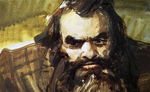 Челленджер Джордж Эдуард. Иллюстрация к роману Артура Конан Дойла «Затерянный мир». Художник В. Шевченко, 1968