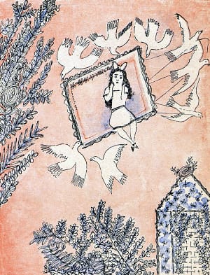 Иллюстрация к рассказу Б. С. Житкова «Девочка Катя». Журнал ЁЖ 1929 №5.