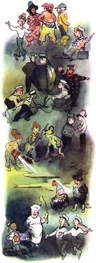 Человечки. Иллюстрация Н. Носкович к рассказу Бориса Степановича Житкова «Как я ловил человечков».