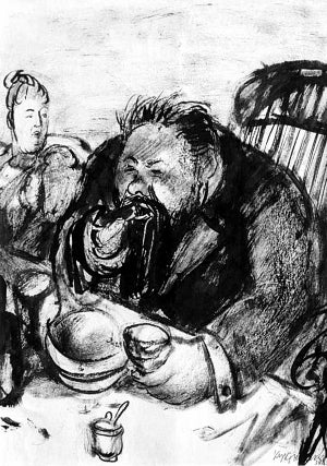 Варавка. Эскиз иллюстрации к роману М. Горького «Жизнь Клима Самгина». Кукрыниксы, 1934 г.