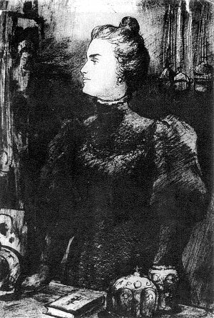 Марина Премирова (Зотова). Иллюстрация к роману М. Горького «Жизнь Клима Самгина». Кукрыниксы, 1932-1933 гг.