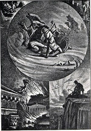 Агасфер. Иллюстрация к произведению В. А. Жуковского. «Московский листок» № 28 от 07.04.1902 г.