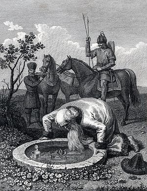 Гравюра К. Брюллова к «Сказке о царе Берендее», 1833-1834-е гг.