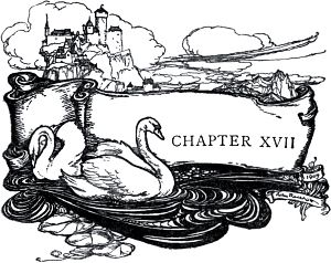 Глава XVII. О том, как рыцарь видел сон. Иллюстрация Артура Рэкема (1909 г.) к повести Фридриха де ла Мотт Фуке «Ундина» (1811 г.). Поэтический перевод В. А. Жуковского (1831-1836).