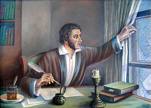 Телин С. И. «Зимнее утро (А. С. Пушкин в Павловском)», 1977