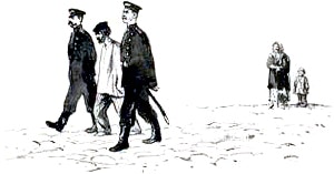 Заставка к рассказу А. П. Чехова «Злоумышленник».  Кукрыниксы, 1941 г.